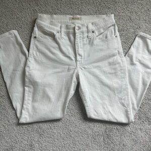 Madewell white denim skinny jeans sz 28